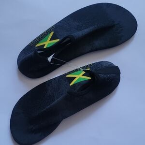 Jamaican Flag Black Multi Colored Beach Shoes